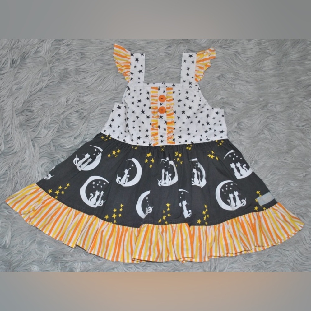 ELEANOR ROSE Meredith Top Tunic Halloween Cap Moon size 6-7